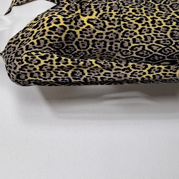 BCBGMaxAzria Brown Tan Adele Leopard Print Mobwife Authentic Wrap Dress Size S - Picture 6 of 12